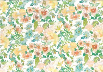 stof med blomster